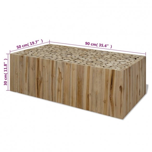 Table basse Teck véritable 90x50x30 cm Table basse Teck véritable 90x50x30 cm