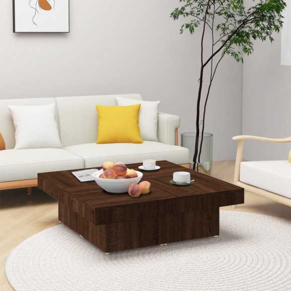 Table basse Chêne marron 90x90x28 cm 