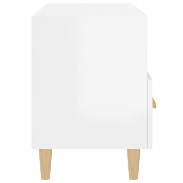 Meuble TV Blanc brillant 80x36x50 cm 
