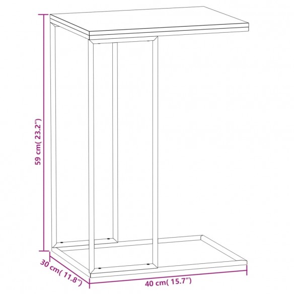 Table d'appoint Noir 40x30x59 cm  Table d'appoint Noir 40x30x59 cm