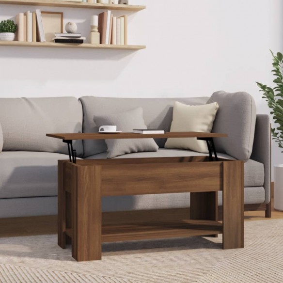 Table basse Chêne marron 101x49x52 cm 