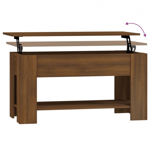 Table basse Chêne marron 101x49x52 cm 