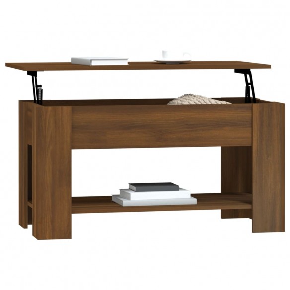Table basse Chêne marron 101x49x52 cm 