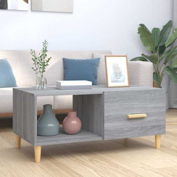 Table basse Sonoma gris 89,5x50x40 cm 