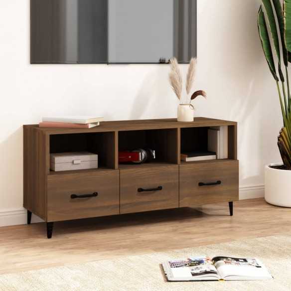 Meuble TV Chêne marron 102x35x50 cm 