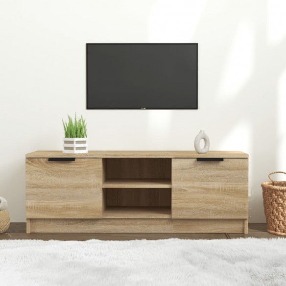 Meuble TV Chêne sonoma 102x35x36,5 cm 