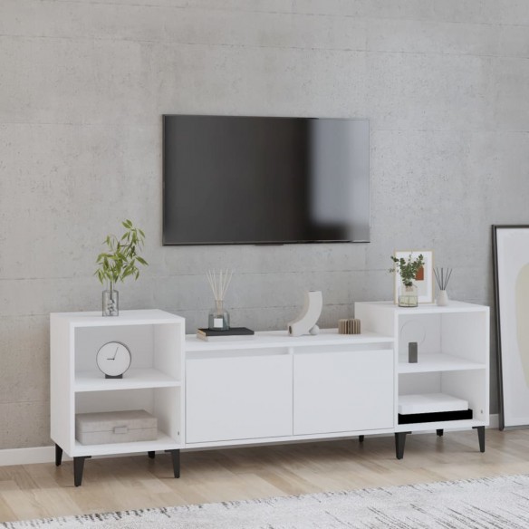 Meuble TV Blanc 160x35x55 cm 