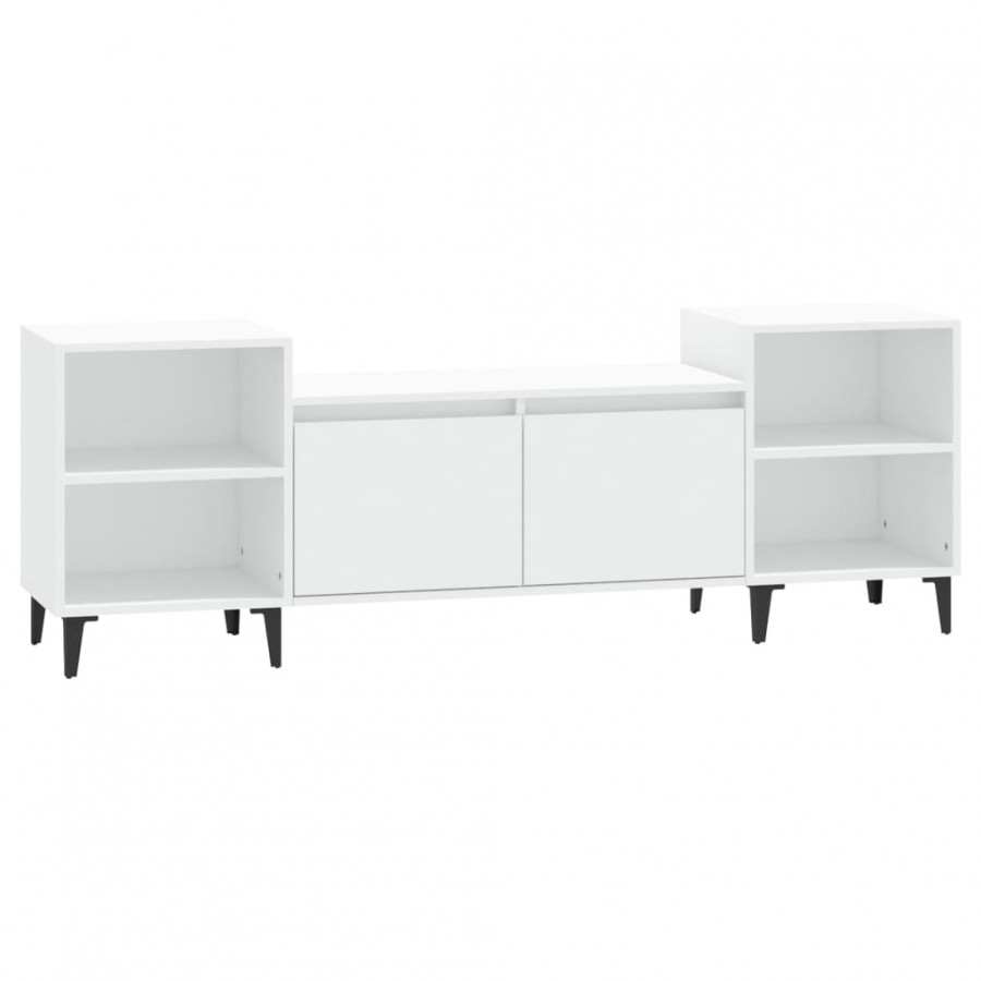 Meuble TV Blanc 160x35x55 cm 