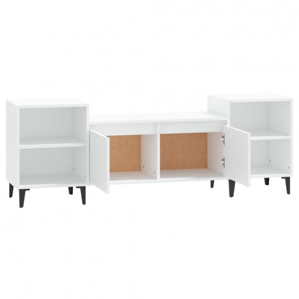 Meuble TV Blanc 160x35x55 cm 