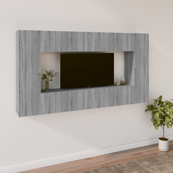 Ensemble de meubles TV 8 pcs Sonoma gris 