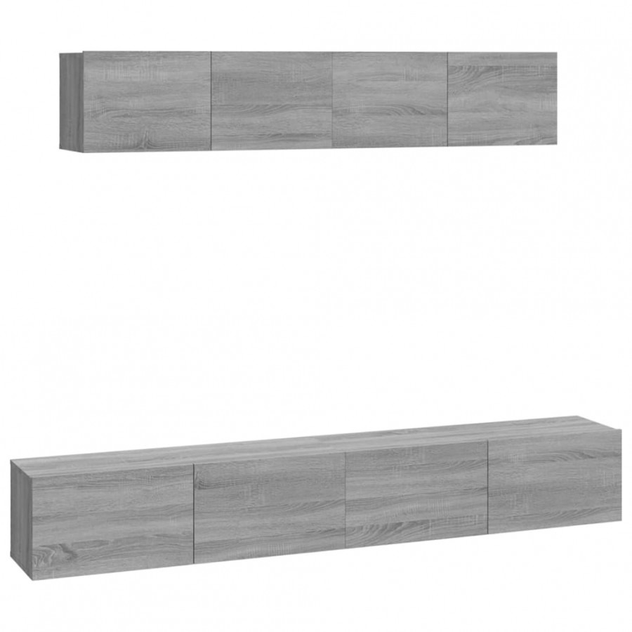 Ensemble de meubles TV 4 pcs Sonoma gris 