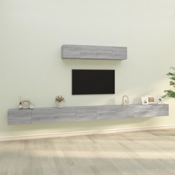 Ensemble de meubles TV 6 pcs Sonoma gris 