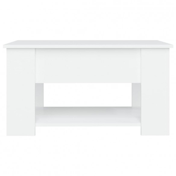 Table basse Blanc 79x49x41 cm plateau relevable
