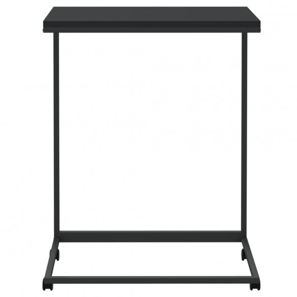 Table d'appoint avec roues Noir 55x35x70 cm  Table d'appoint avec roues Noir 55x35x70 cm