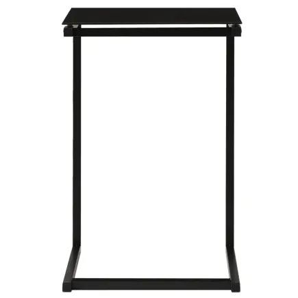Table d'appoint Noir 40x40x60 cm Verre trempé 2
