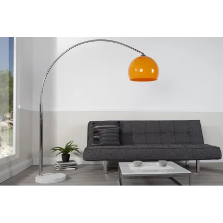 Lampadaire extensible 175-205cm coloris orange