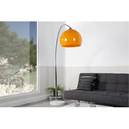 Lampadaire extensible 175-205cm coloris orange 2