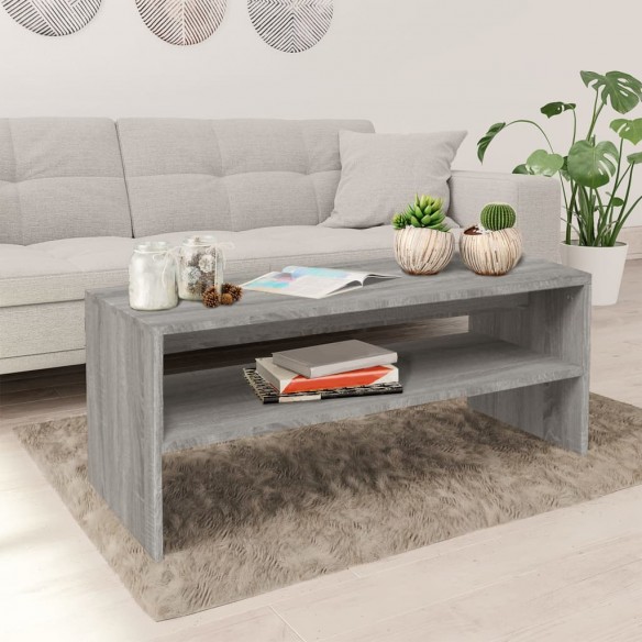 Table basse Sonoma gris 100x40x40 cm 