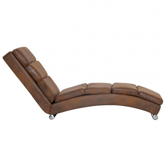 Chaise longue Marron Similicuir daim Chaise longue Marron Similicuir daim