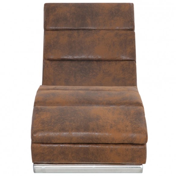 Chaise longue Marron Similicuir daim Chaise longue Marron Similicuir daim