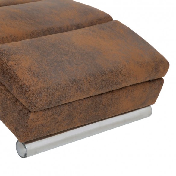 Chaise longue Marron Similicuir daim Chaise longue Marron Similicuir daim