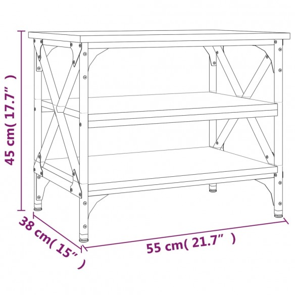 Table d'appoint Noir 55x38x45 cm  Table d'appoint Noir 55x38x45 cm