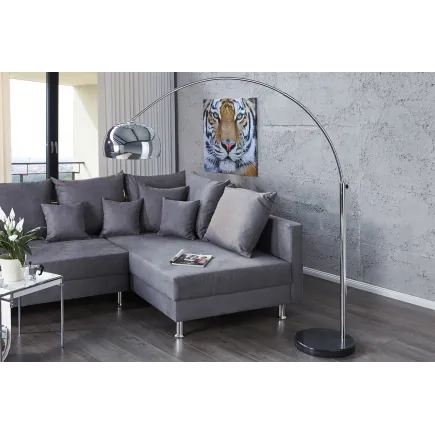 Lampadaire extensible de 175 à 205cm  argenté