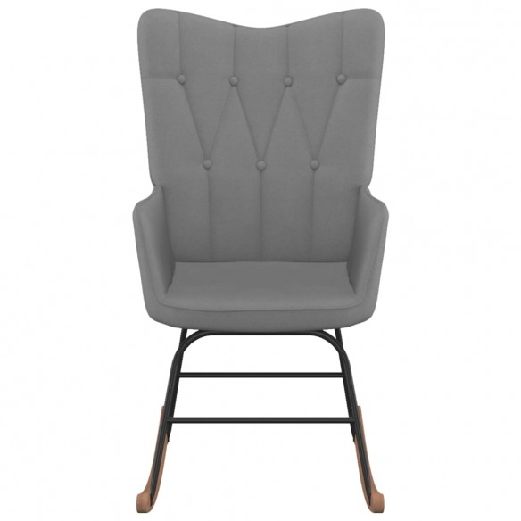 Chaise à bascule avec repose-pied Gris foncé Tissu Chaise à bascule avec repose-pied Gris foncé Tissu