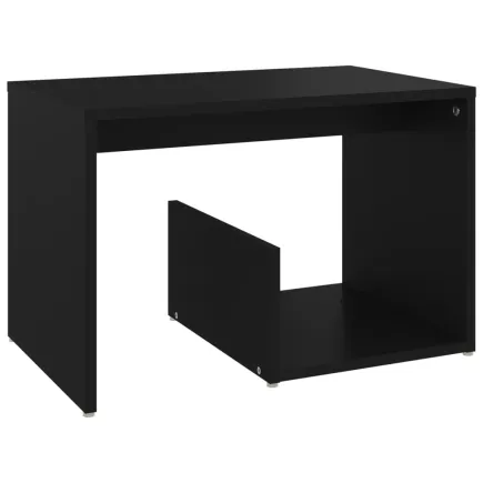 Table d'appoint Noir 59x36x38 cm Aggloméré 2