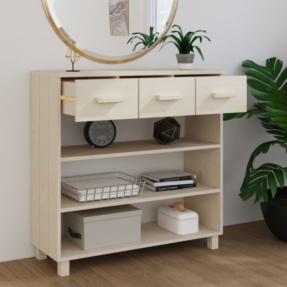 Table console HAMAR Marron miel 90x35x90 cm Bois massif de pin Table console HAMAR Marron miel 90x35x90 cm Bois massif de pin