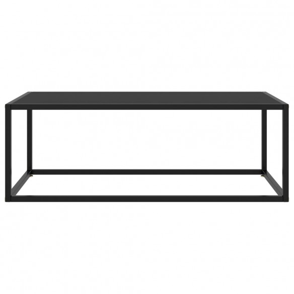 Table basse Noir avec verre noir 100x50x35 cm Table basse Noir avec verre noir 100x50x35 cm