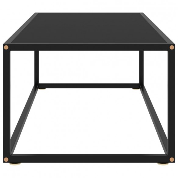 Table basse Noir avec verre noir 100x50x35 cm Table basse Noir avec verre noir 100x50x35 cm