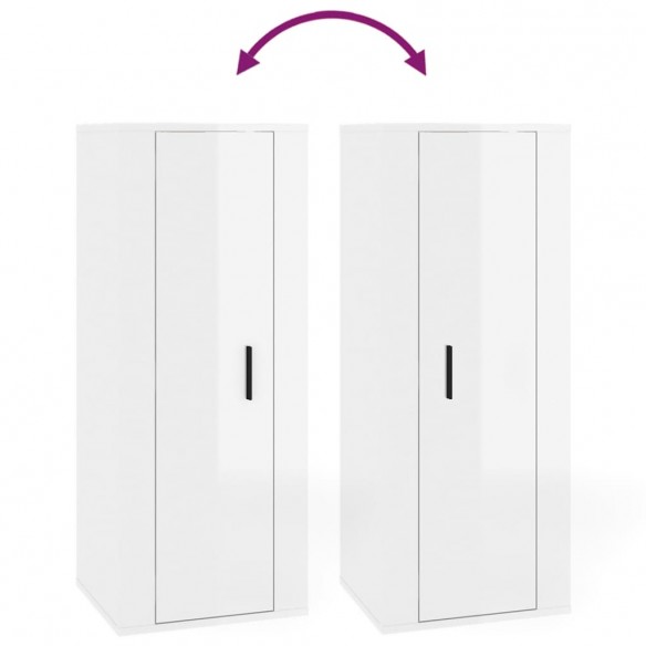 Ensemble de meubles TV 5 pcs Blanc brillant 