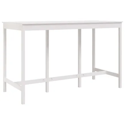 Table de bar Blanc 180x80x110 cm Bois massif de pin 2