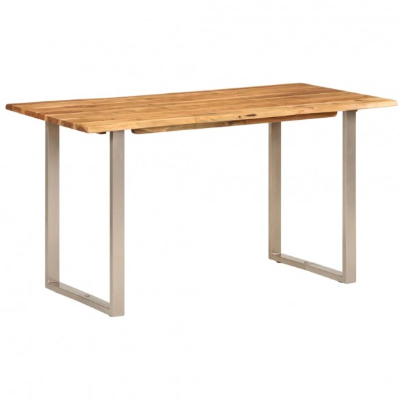 Table à dîner 140x70x76 cm Bois d'acacia solide Table à dîner 140x70x76 cm Bois d'acacia solide