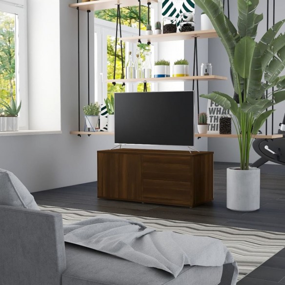 Meuble TV Chêne marron 80x34x36 cm 