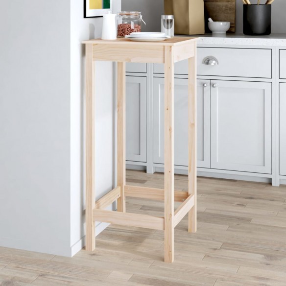 Table de bar 50x50x110 cm bois massif de pin Table de bar 50x50x110 cm bois massif de pin