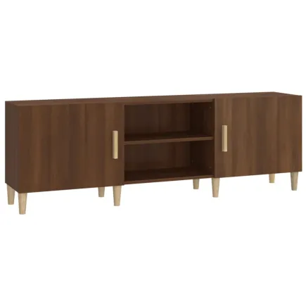 Meuble TV Chêne marron 150x30x50 cm  2