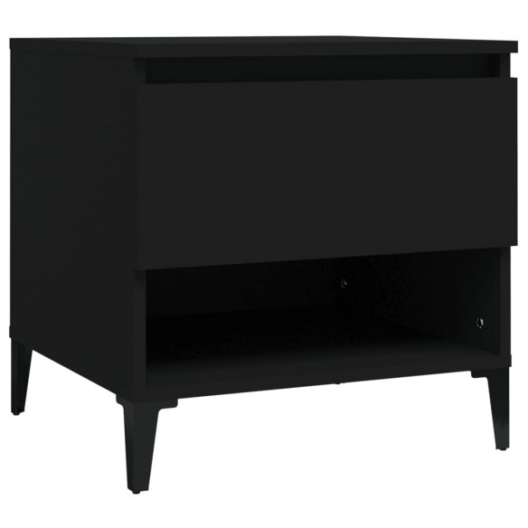 Table d'appoint Noir 50x46x50 cm Bois d’ingénierie Table d'appoint Noir 50x46x50 cm Bois d’ingénierie