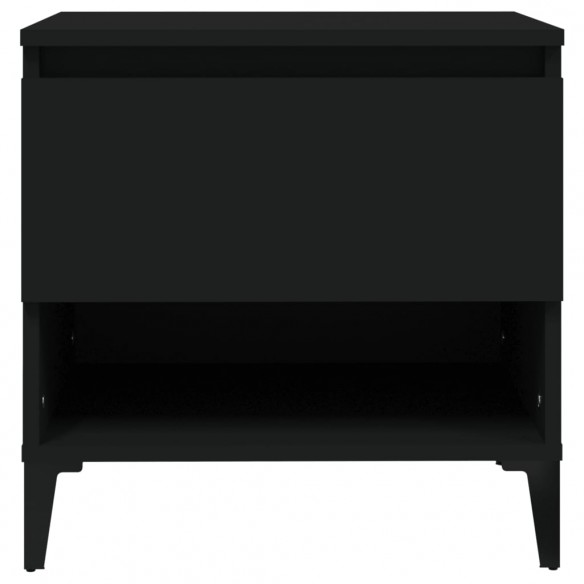 Table d'appoint Noir 50x46x50 cm Bois d’ingénierie Table d'appoint Noir 50x46x50 cm Bois d’ingénierie