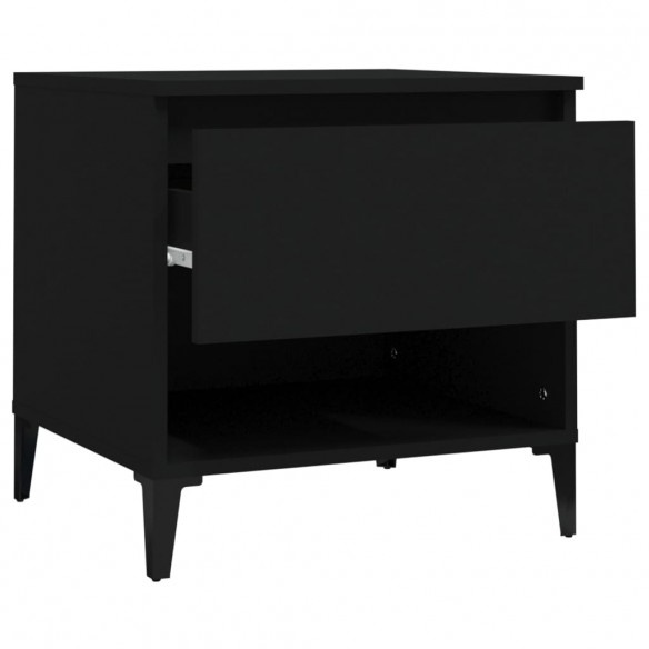 Table d'appoint Noir 50x46x50 cm Bois d’ingénierie Table d'appoint Noir 50x46x50 cm Bois d’ingénierie