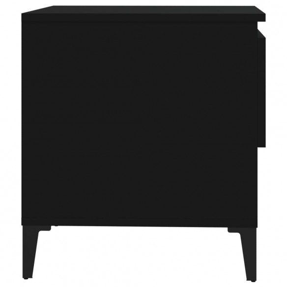Table d'appoint Noir 50x46x50 cm Bois d’ingénierie Table d'appoint Noir 50x46x50 cm Bois d’ingénierie