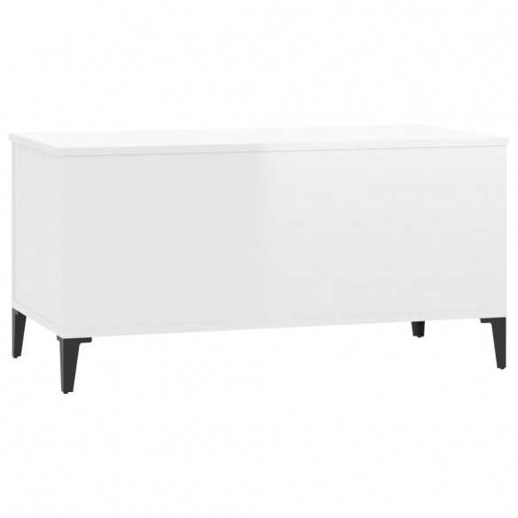 Table basse Blanc brillant 90x44,5x45 cm 