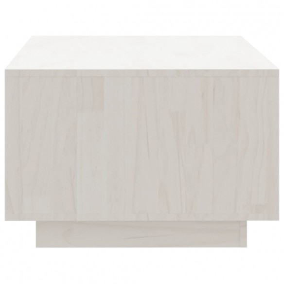 Table basse Blanc 110x50x33,5 cm Bois de pin massif