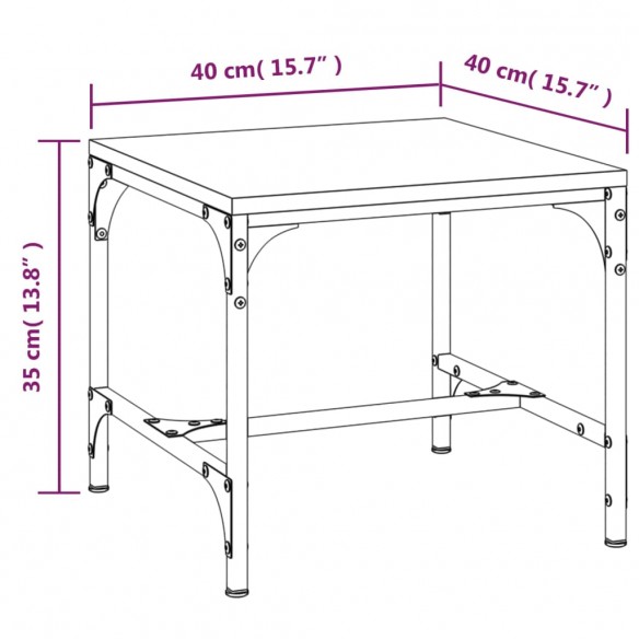 Table d'appoint Sonoma gris 40x40x35 cm 