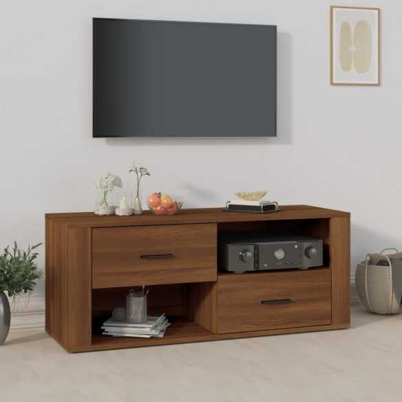 Meuble TV Chêne marron 100x35x40 cm 