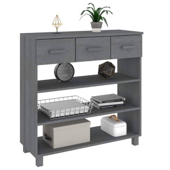 Table console HAMAR Gris foncé 90x35x90 cm Bois massif de pin Table console HAMAR Gris foncé 90x35x90 cm Bois massif de pin