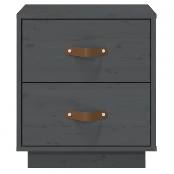 Table de chevet Gris 40x34x45 cm Bois de pin massif Table de chevet Gris 40x34x45 cm Bois de pin massif
