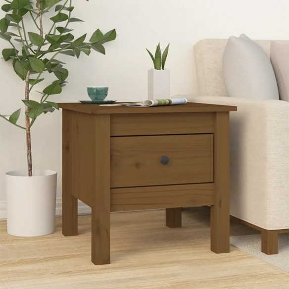Tables d'appoint 2pcs Marron miel 40x40x39cm Bois massif de pin Tables d'appoint 2pcs Marron miel 40x40x39cm Bois massif de pin
