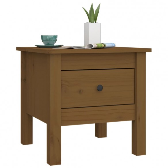 Tables d'appoint 2pcs Marron miel 40x40x39cm Bois massif de pin Tables d'appoint 2pcs Marron miel 40x40x39cm Bois massif de pin